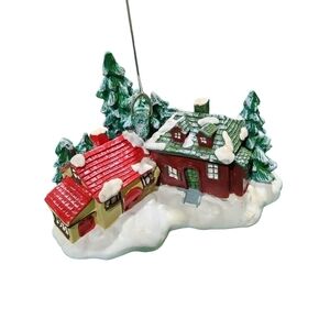 Vintage Possible Dreams ltd winter Christmas village house tree scene ornament